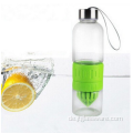 2016 neue produkte glas wasserflasche mit stroh